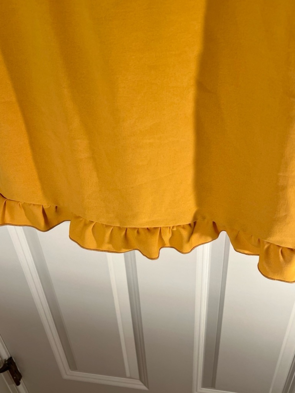 Lulu's Mustard Strapless Ruffle Mini Dress - Picture 5 of 8